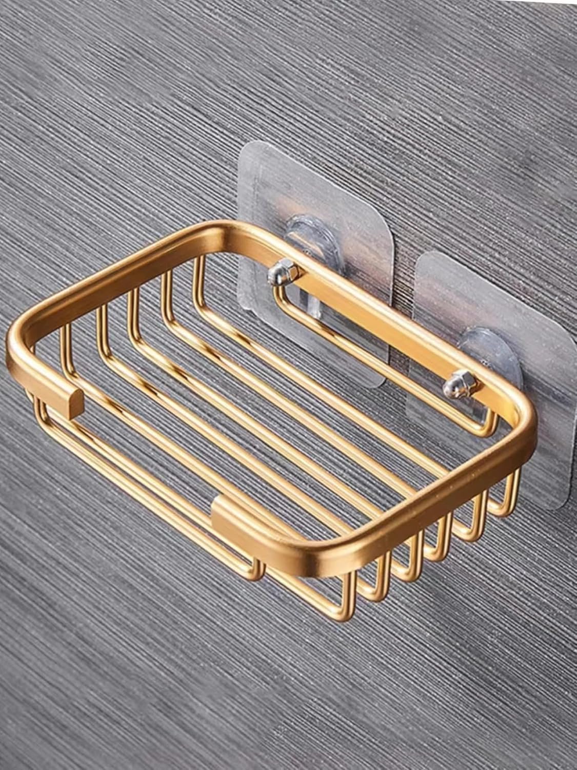 No-Drill Wall-Mounted Soap Holder, Rust-Resistant Adhesive Soap Dish with Drainage Design